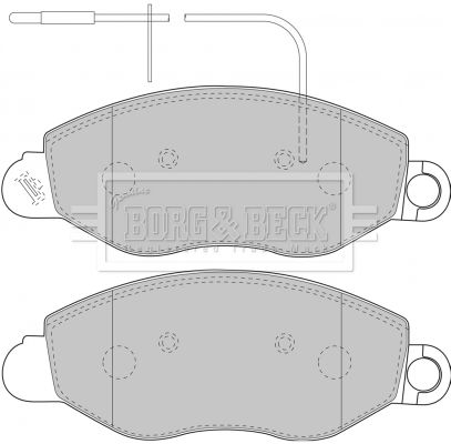 BORG & BECK Комплект тормозных колодок, дисковый тормоз BBP1850